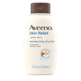 Aveeno Skin Relief Gel de Ducha con aroma a coco, botella visible.