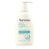 Aveeno Calm Restore frasco de loción corporal para piel sensible