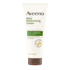 Aveeno crema diaria hidratante, frasco 7.5 oz, para piel sensible que hidrata.