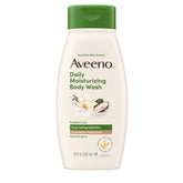 Aveeno gel de ducha hidratante en botella suave para piel sensible.