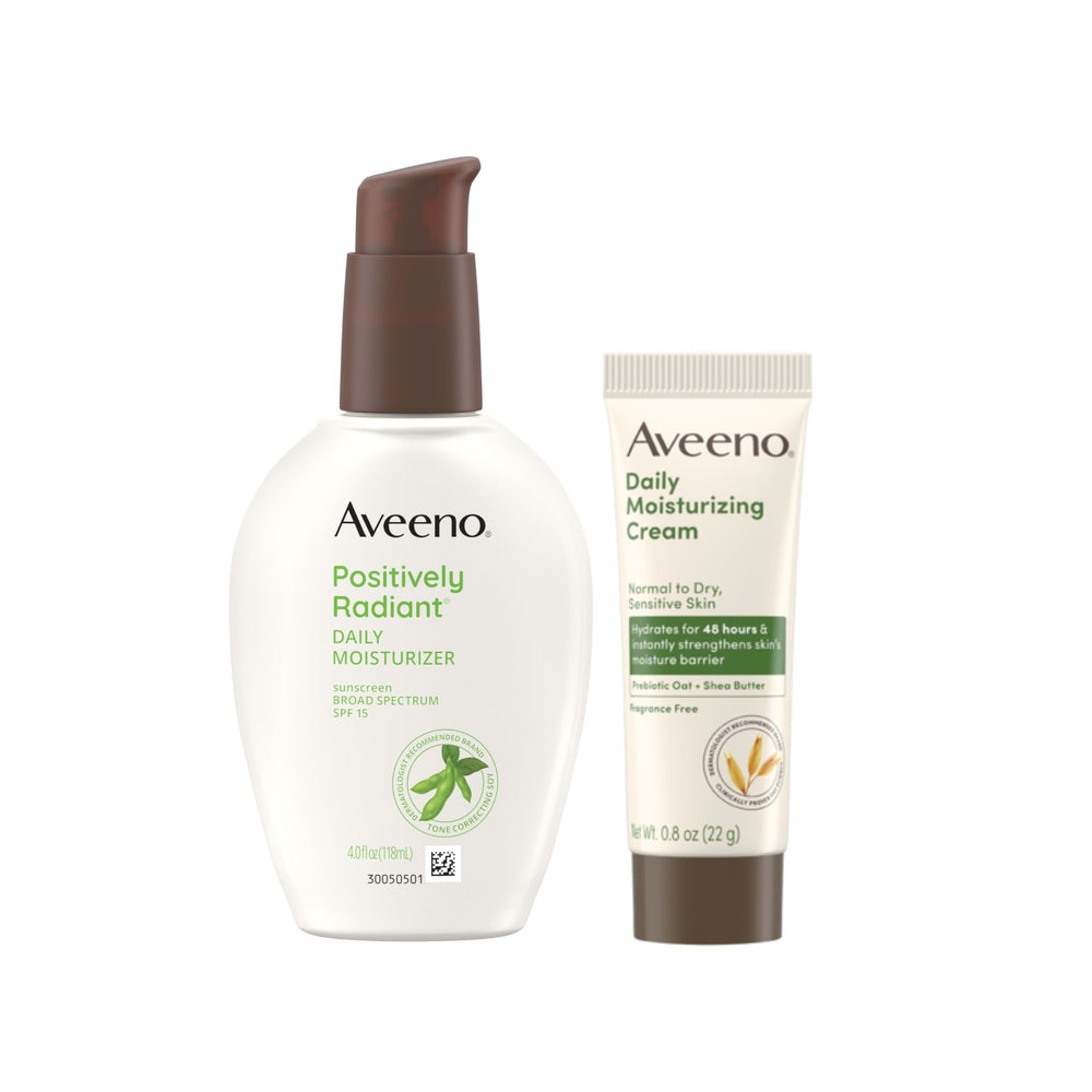 Aveeno hidratante facial diario con SPF 15 para tono más uniforme.