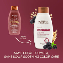 Aveeno con avena calma el cuero cabelludo durante el lavado.