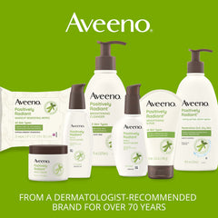 Limpiador Aveeno sin aceite dejando el rostro limpio sin grasa