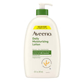 Aveeno Loción Corporal diaria sin fragancia en botella de 33 onzas para piel seca.