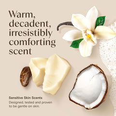 Fragancia de manteca de cacao vainilla para una experiencia sensorial suave.