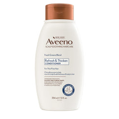 Aveeno Mezcla de Verdes Frescos botella, promueve volumen suave para cabello fino