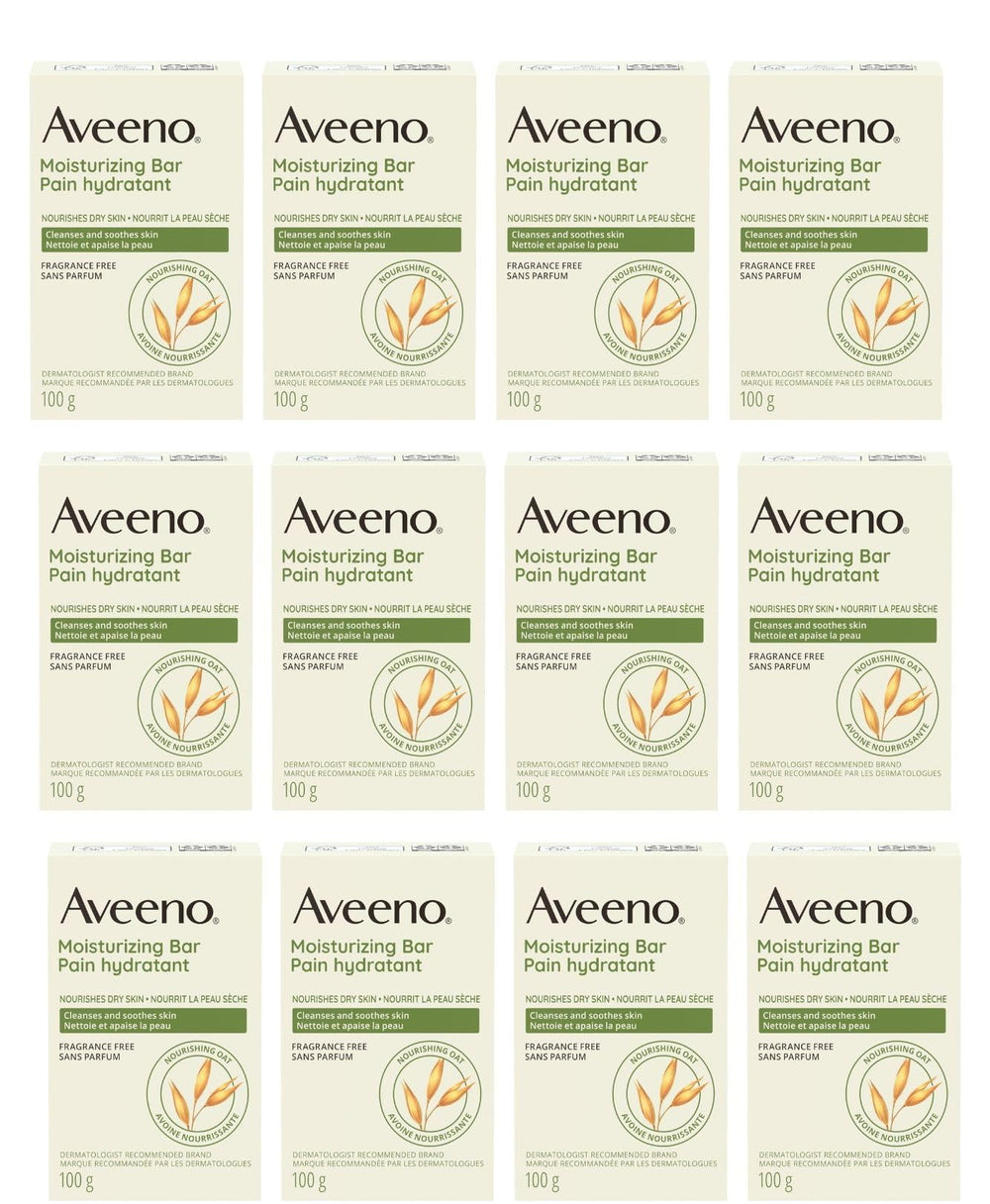 AVEENO Naturals Moisturizing Bar in rectangular form for gentle daily cleansing.