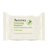 Aveeno Positively Radiant wipes pack for quick makeup removal.