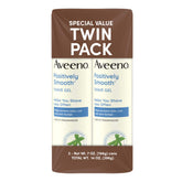 Aveeno Positively Smooth twin-pack shave gel for a rich lather and smooth shave