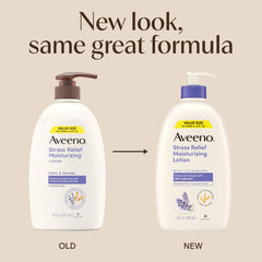 Aveeno Loción de textura cremosa para aplicar y suavizar la piel.