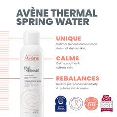 Rociado Avène: calma irritación y picor en piel sensible.