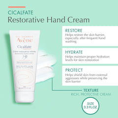 Avène Cicalfate hand cream packaging with a 3.3 oz tube.