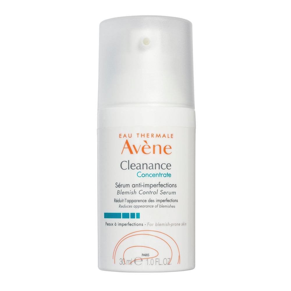 Avène Cleanance Concentrate bottle shows fragrance-free gel for clearer, oil-controlled skin.