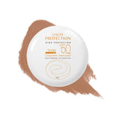 Avène High Protection Honey Tinted Compact front view with matte mineral finish.