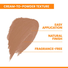 Avène High Protection compact applied on skin demonstrates protective tint.