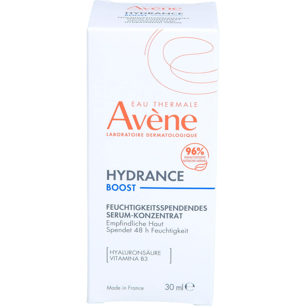 Avène Hydrance Boost Serum bottle demonstrating long-lasting hydration
