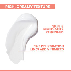 Spread of Avène Hydrance Rich Cream on hand demonstrates smooth application and nourishment.