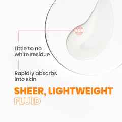 Avène Mineral Sunscreen Fluid demonstrates a sheer, non-white cast finish