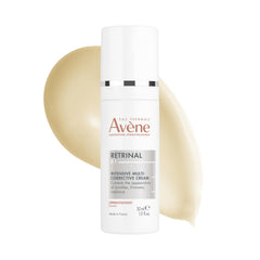 Avène Retrinal 0.1% cream jar showing packaging and smooth texture.
