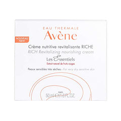 Avène Rich Revitalizing Cream jar close-up highlighting rich texture ideal for overnight hydration.