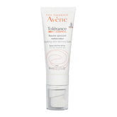 Avène Tolérance Control soothing balm tube closeup for calming sensitive skin.