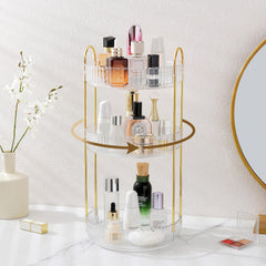 Aveniee perfume holder on bathroom counter saves space.