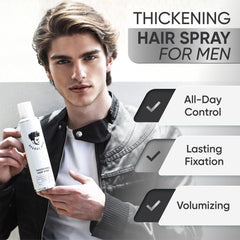 Hair hold demonstration with Avenue Man thickening spray for all-day shape