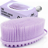 Avilana Silver Edition dual-sided brush for soothing massage and thorough cleansing.