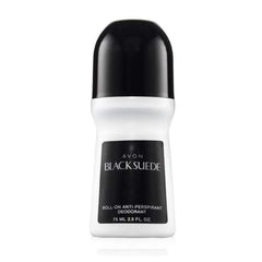 AVON Black Suede roll-on being applied for a smooth, quick-dry finish