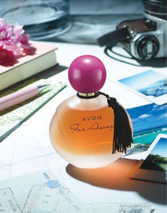AVON Far Away top notes of freesia create a bright opening.