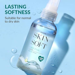 AVON SKIN SO SOFT, uso tras la ducha para piel suave.