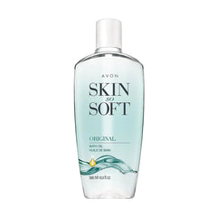 AVON Skin So Soft Original Bath Oil en envase original para hidratación suave