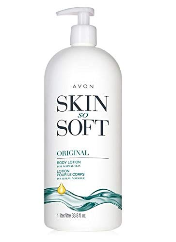 AVON Skin So Soft Original bottle pump for long-lasting moisture and easy application.