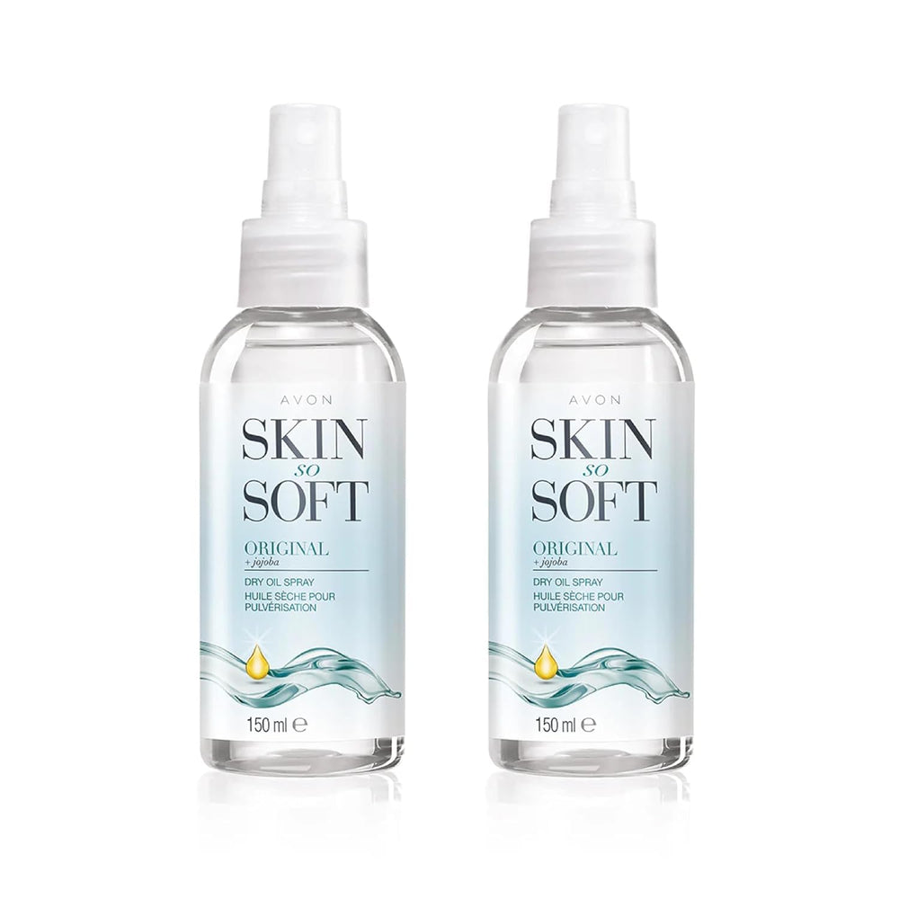 AVON Skin So Soft Original Dry Oil Spray bottle with fast-absorbing hydration