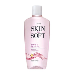 AVON Skin So Soft: botella de aceite de argán para hidratación diaria.