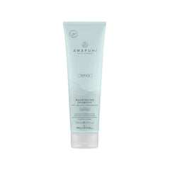 Awapuhi Wild Ginger Nourishing Shampoo bottle shows color-safe formula for daily use