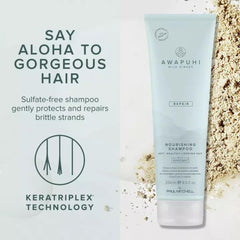 Awapuhi Wild Ginger Nourishing Shampoo creamy lather ready for wash day routine