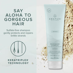 Awapuhi Wild Ginger Nourishing Shampoo rich lather signaling balanced moisture