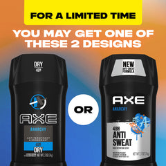 AXE Anarchy deodorant stick in use for quick underarm application.