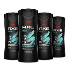 AXE Apollo: frontal del pack de 4 geles para uso diario