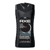 AXE Black bottle front view highlights 3-in-1 convenience for daily grooming.