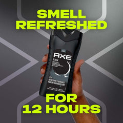 AXE Black shower-foam dispense demonstrates easy daily cleansing.