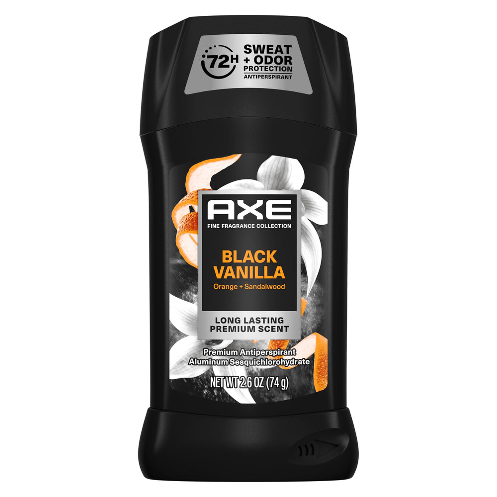 AXE Black Vanilla desodorante-stick: fragancia refinada para uso diario y protección prolongada.