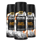 AXE Black Vanilla Orange + Sandalwood bottle front for long-lasting freshness.