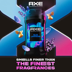 AXE Blue Lavender Desodorante Stick, aroma de ambar vigorizante.
