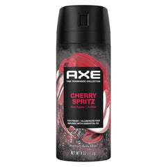 AXE Cherry Spritz bottle emphasizing premium fragrance for daily freshness.