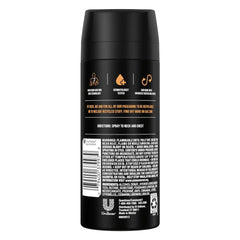 Close-up of AXE Dark Temptation Bodyspray can, bold scent for night-out confidence.