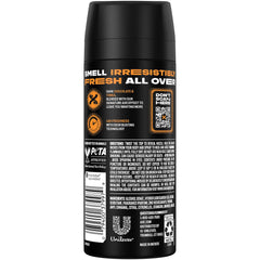 AXE Dark Temptation: boquilla spray para aplicación rápida en el pecho.
