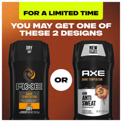AXE Dark Temptation fragrance notes hot chocolate and amber evoke spicy, inviting scent.