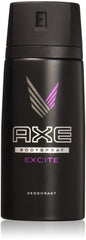 AXE Excite aerosol corporal, paquete de seis, ideal para llevar en la bolsa.